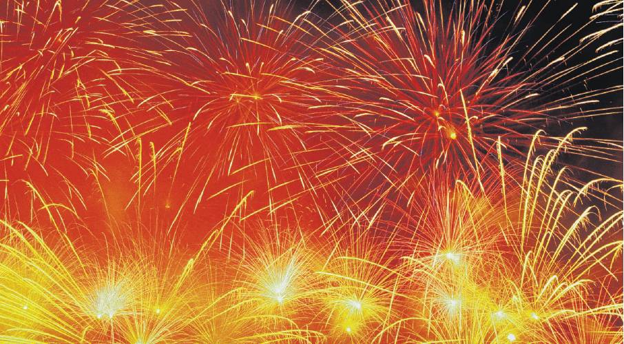 Golden glow . . . Fireworks will light up the sky over Waipara on November 4. PHOTO: FILE