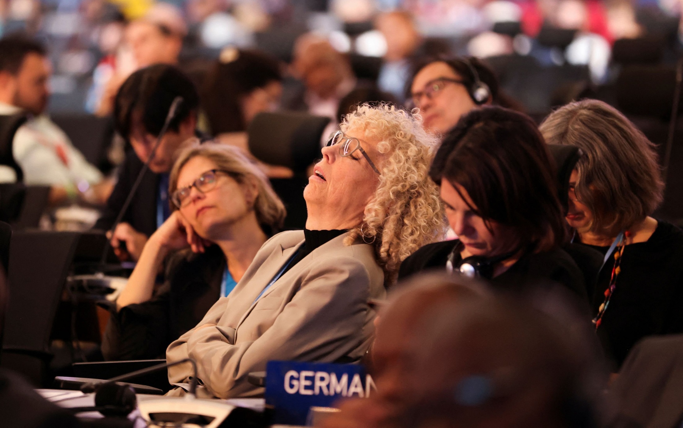 Long negotiations took their toll on delegates at the closing plenary at the Cop27 climate summit...