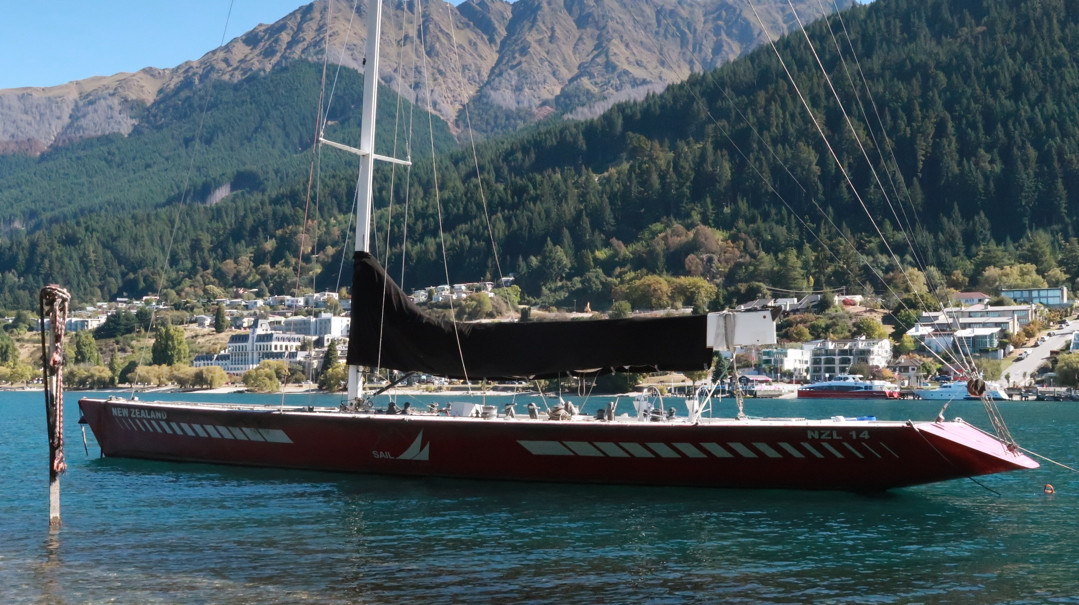 The America’s Cup boat, NZL14, is set to leave its long-time mooring at Queenstown Bay. Photo:...