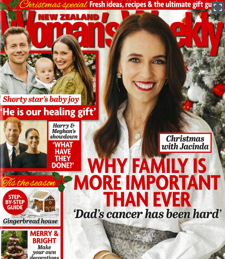 Jacinda Ardern told the magazine her family has been especially tight-knit this year. Photo /...