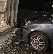 The damage following Monday’s crash. Photo: Supplied