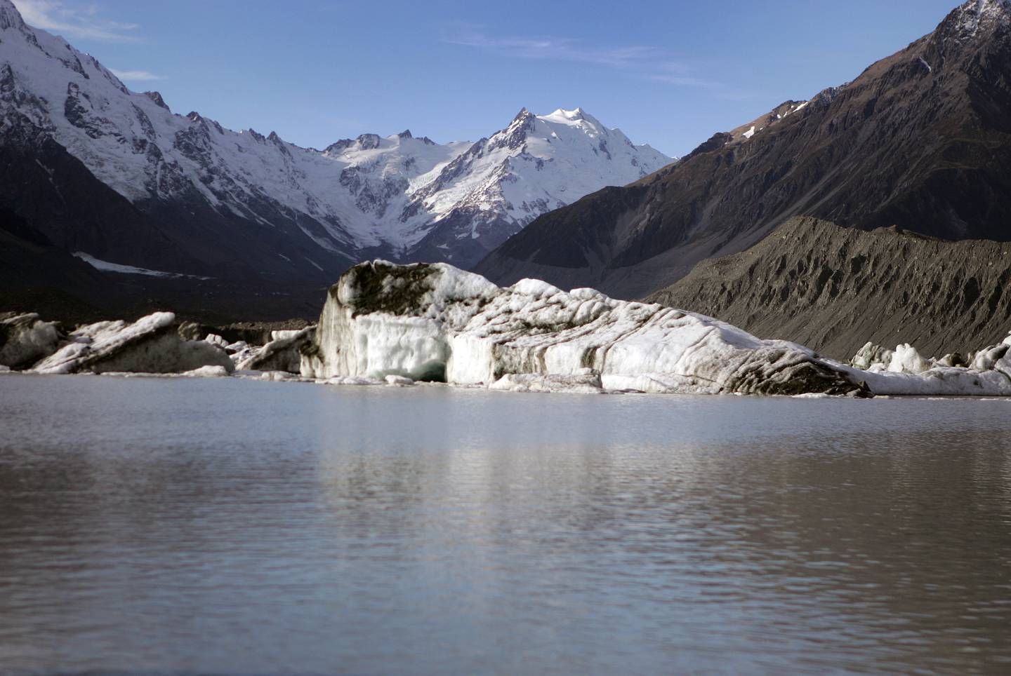 Aoraki Mt Cook National Park's Tasman Lake - which lies at the foot of Haupapa Tasman Glacier -...