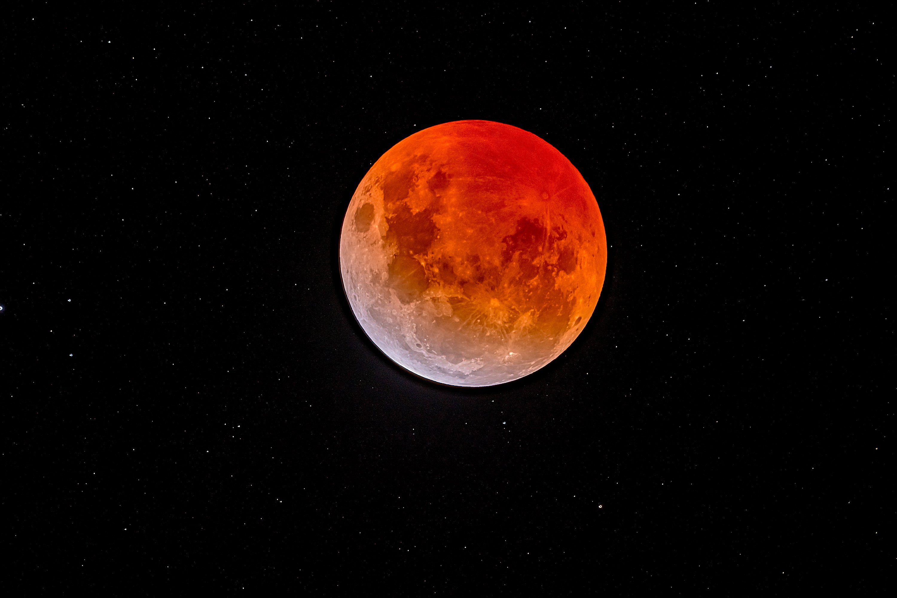 A long exposure photograph of the eclipse in May last year. Photo: Ian Griffin