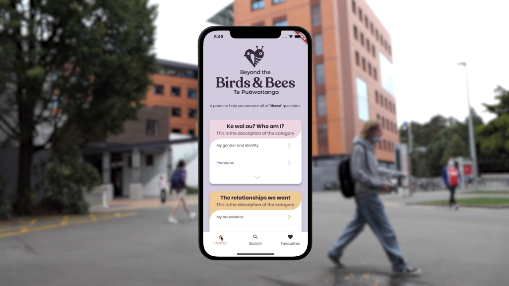 Te Puāwaitanga: Beyond the Birds and the Bees app. Photos: University of Canterbury