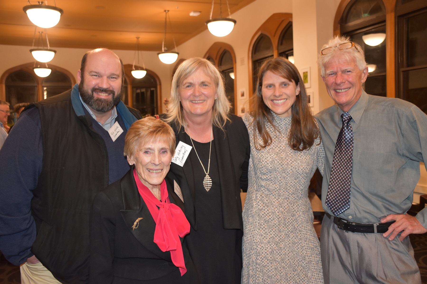 Centennial organising committee members (from left), head coach Rob Waide, patron Mary McFarlane,...