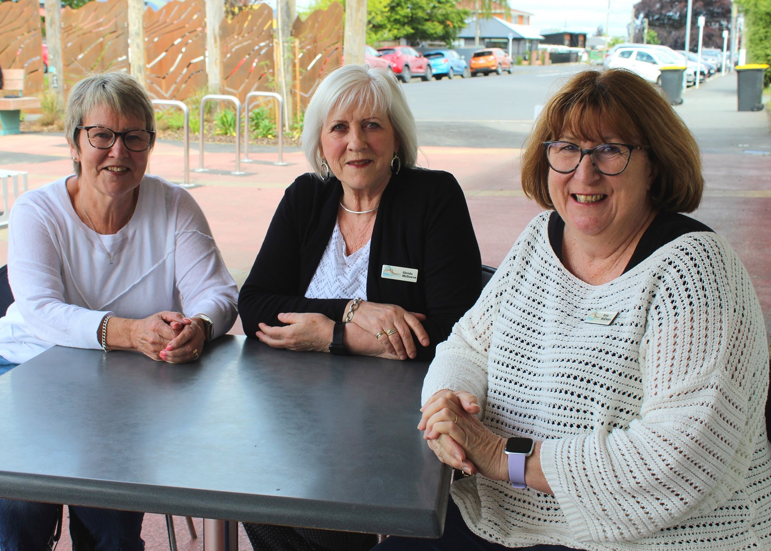 Helping children stay safe in the water are (from left) Altrusa International Taieri member Wendy...