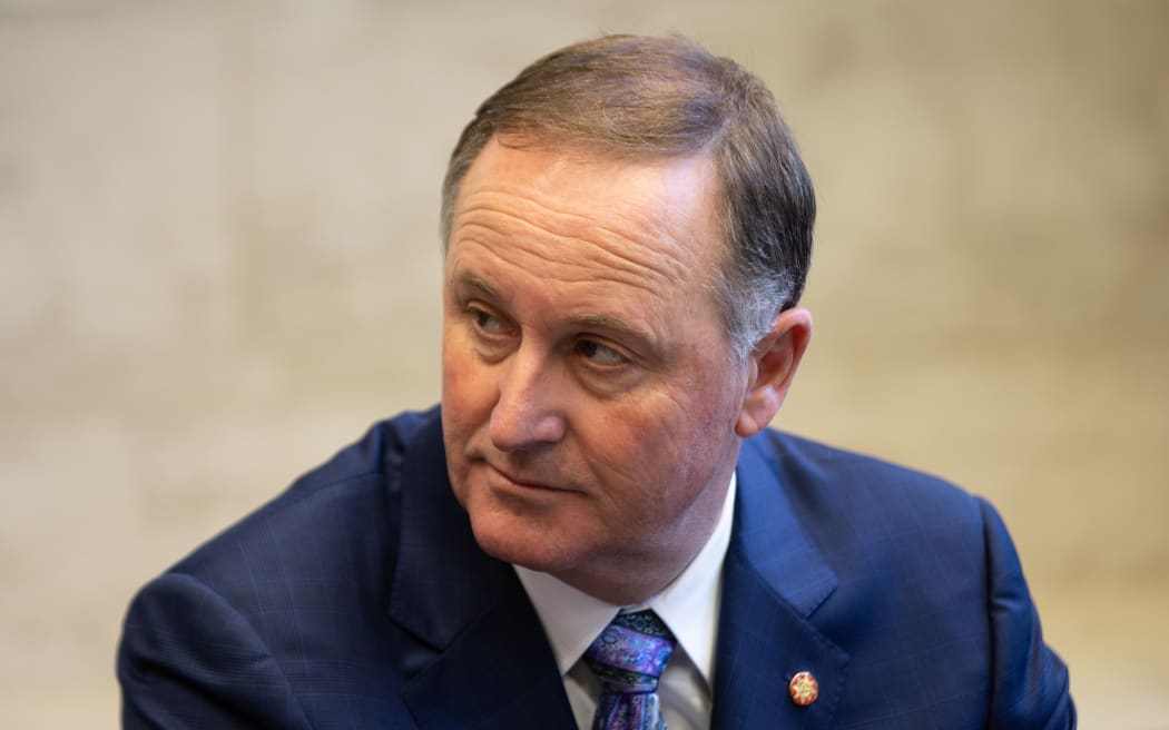 Sir John Key says his ten year goal is to help New Zealand companies become world leaders Photo: RNZ