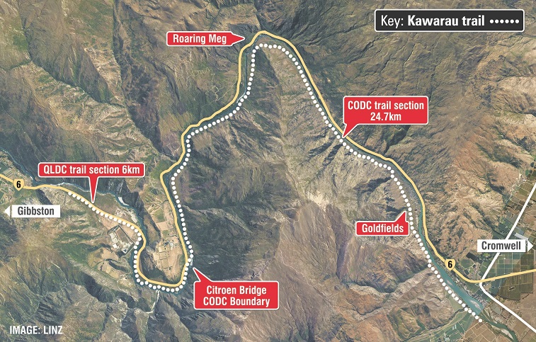 The planned 35km Kawarau Gorge Trail will link the Queenstown Trail with the Lake Dunstan Trail...