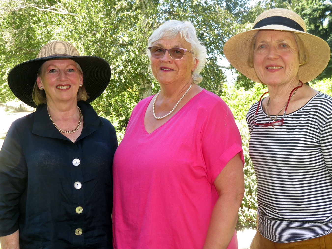 Maniototo Garden Club president Raylene Hansen (left) and club members Glenis Crutchley and Jane...