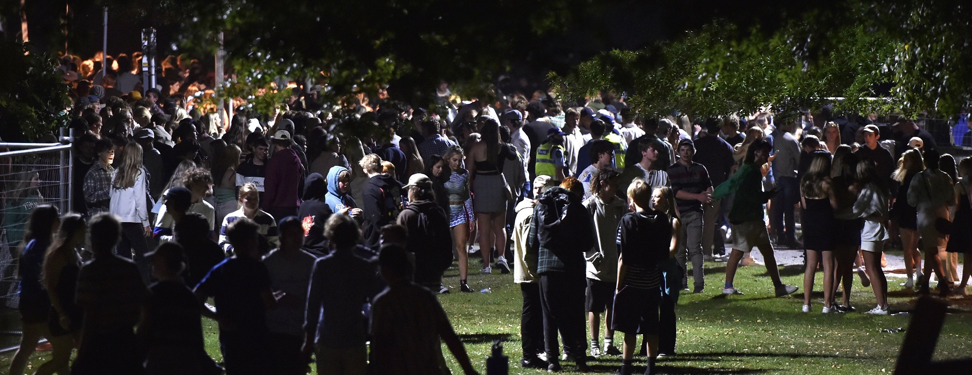 A large crowd gathers on the waterfront in Wanaka on New Year’s Eve last year. Photo: Gregor...
