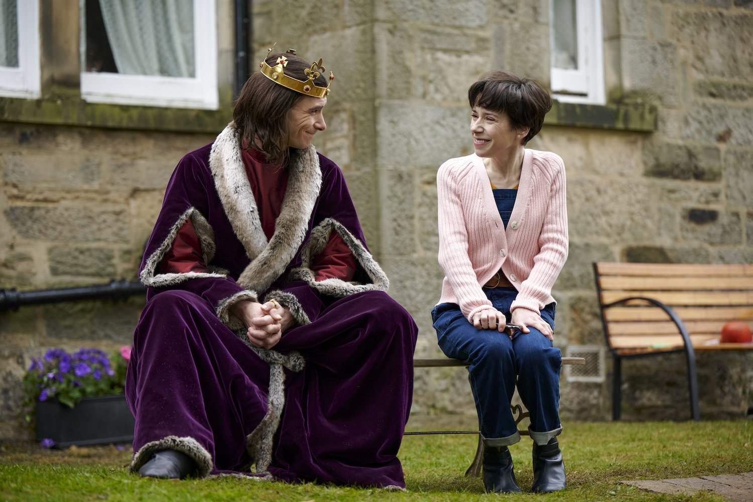 Sally Hawkins as Phillippa Langley with Harry Lloyd as Richard III in the The Lost King. Image:...