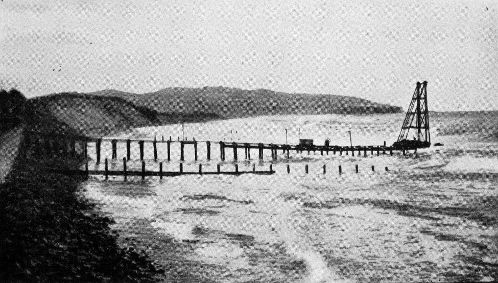 A 1920 photograph of the St Clair groyne. Photo: ODT Files