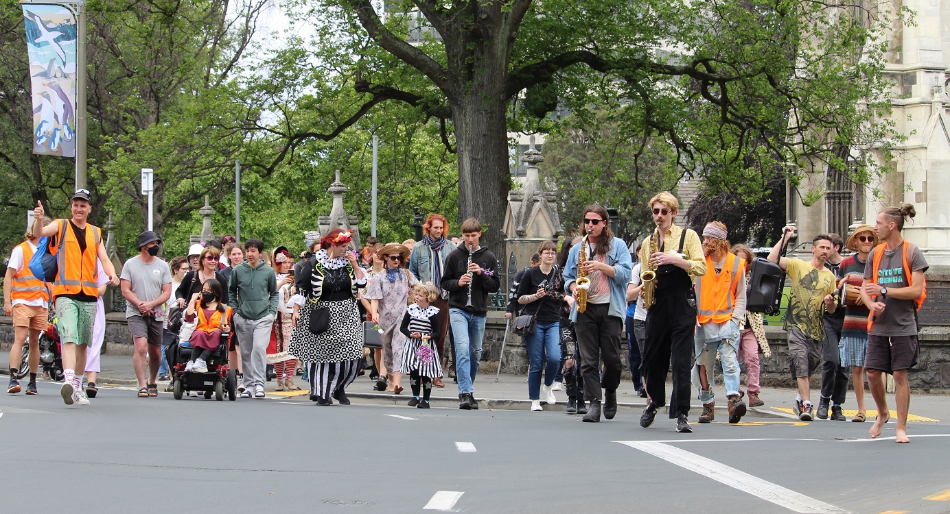 A procession from Otago First Church on Saturday marked the official opening of Yours cafe and...