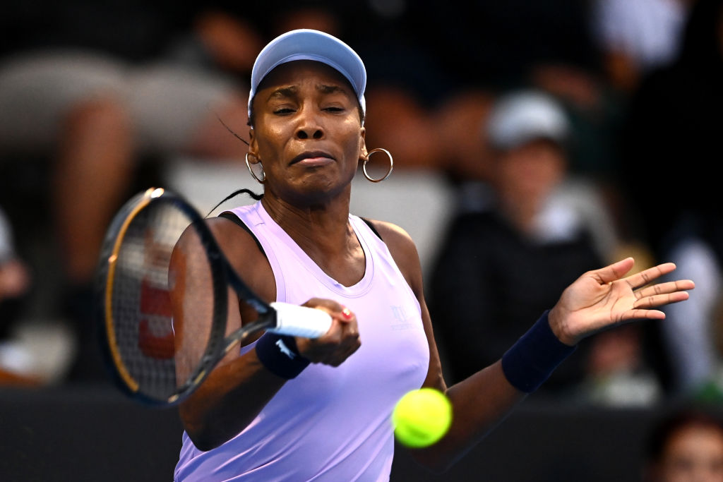 Venus Williams in action against Katie Volynets at the ASB Classic in Auckland. Photo: Getty Images