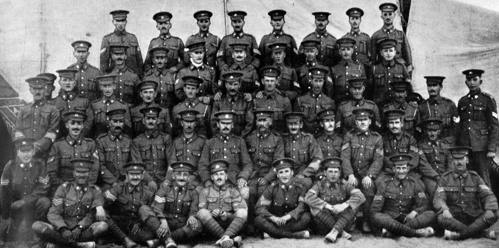 The non-commissioned officers of the Otago Infantry Group pictured just before their departure...