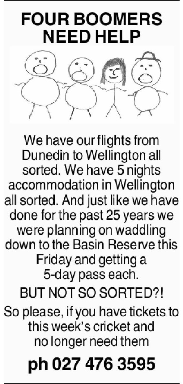 Clutha Mayor Bryan Cadogan placed a light-hearted classified ad in the Dominion Post recently, in...