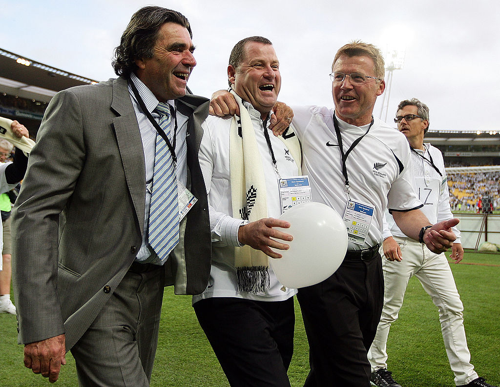 (L-R) Kevin Fallon, Grant Turner and Kenny Cresswell of the 1982 All Whites squad gather before the FIFA World Cup Asian Qualifying match between New Zealand and Bahrain at Westpac Stadium in Wellington in November 2009. Photo: Getty (L-R) Kevin Fallon, Grant Turner and Kenny Cresswell of the 1982 All Whites squad gather before the FIFA World Cup Asian Qualifying match between New Zealand and Bahrain at Westpac Stadium in Wellington in November 2009. Photo: Getty