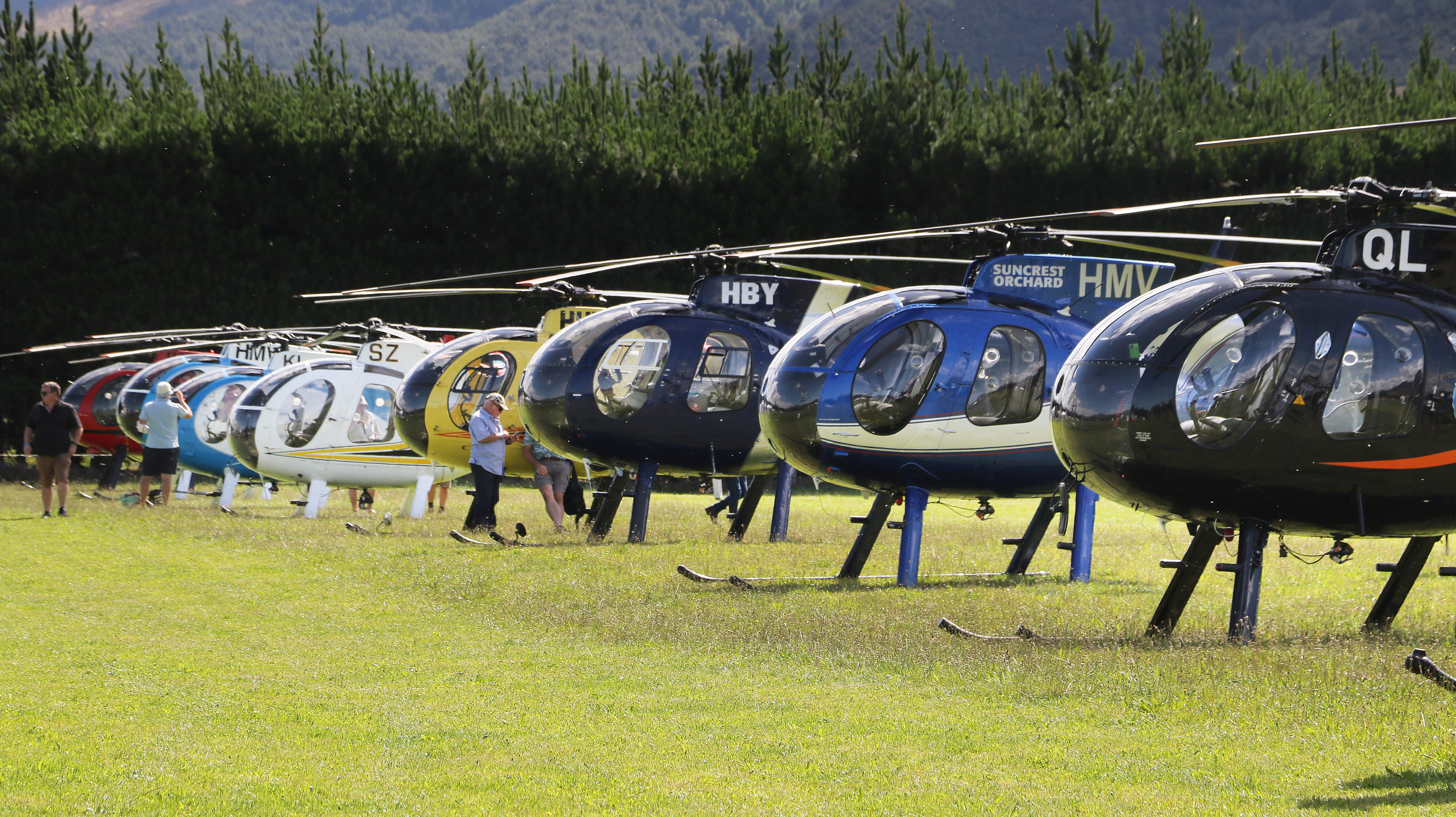 Sixty-three Hughes/MD500 helicopters turned up from all over New Zealand for the Great Kiwi 500...