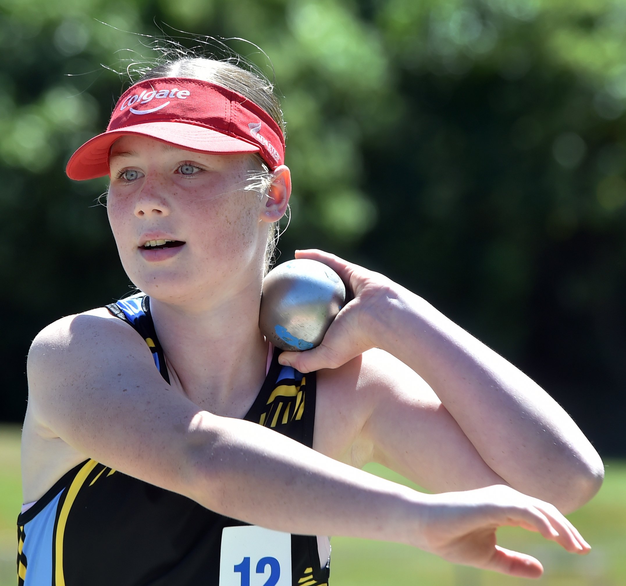 Renee Willis, of Hill City, competes in the hammer throw.