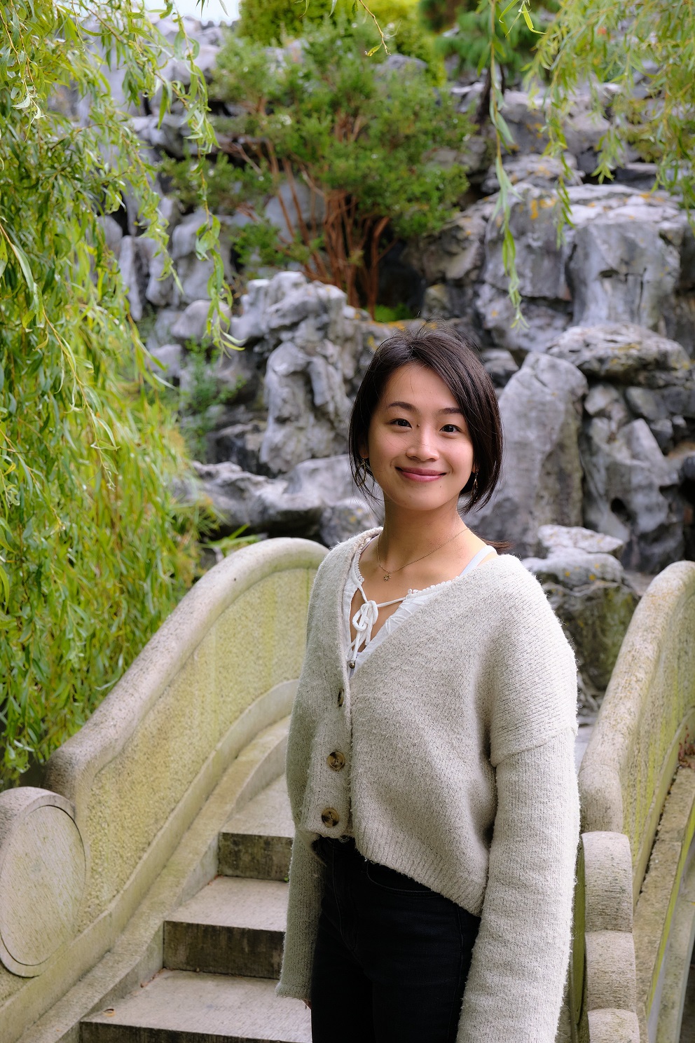 Janice ChiFen Huang at Dunedin’s Chinese Garden. Photos: supplied 