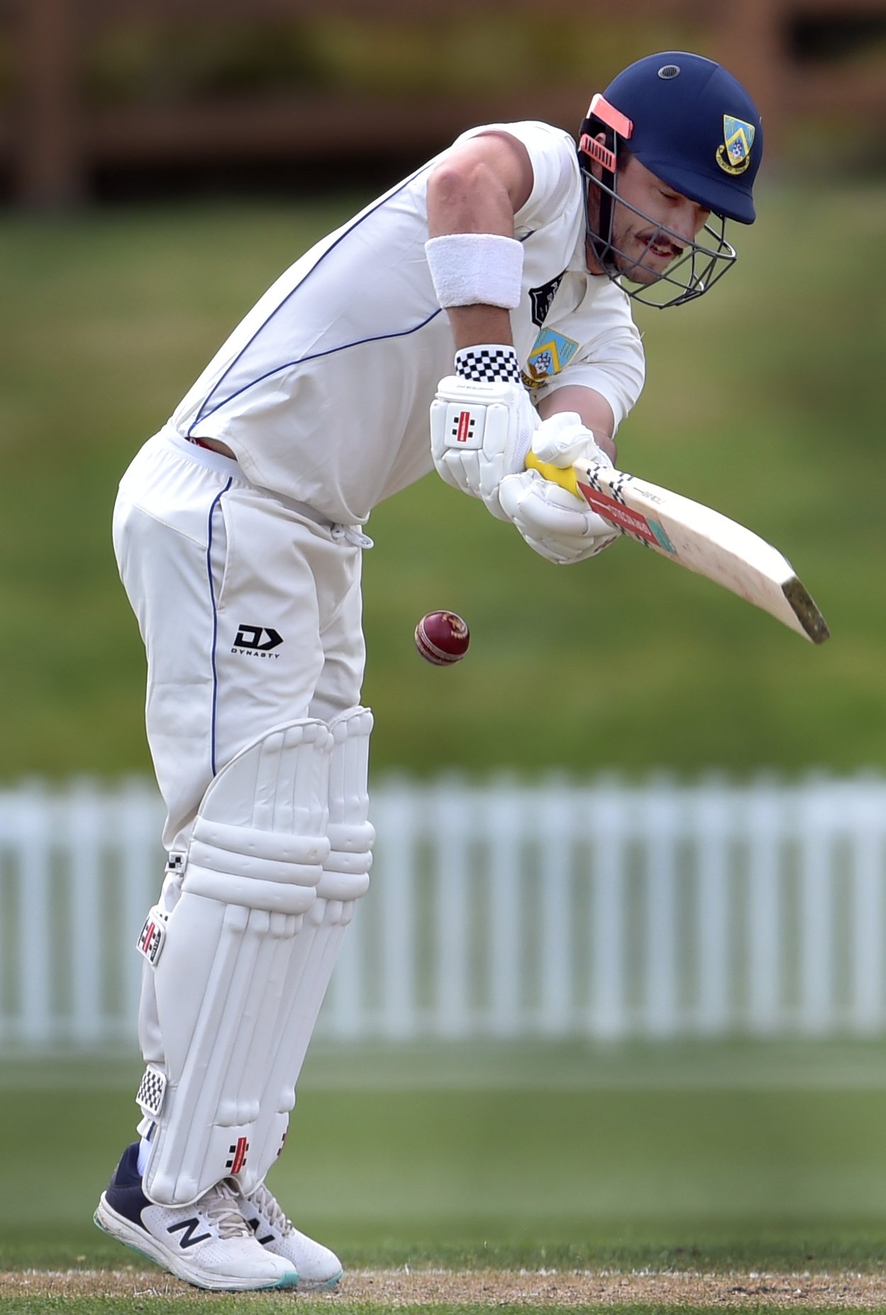 Otago opener Hamish Rutherford plays to the legside during day two of his side’s Plunket Shield...