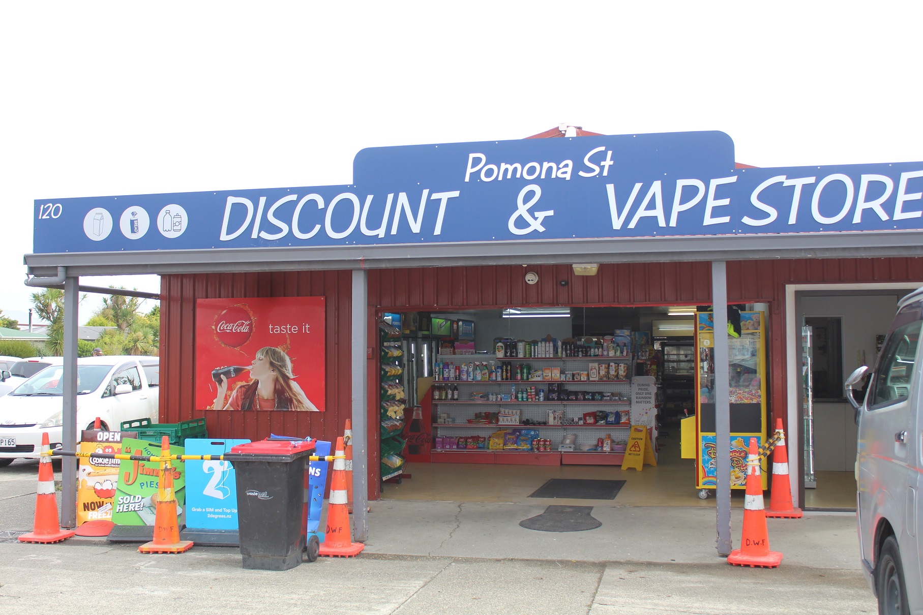The Pomona St Discounter store where a ram-raid occurred in Invercargill yesterday....