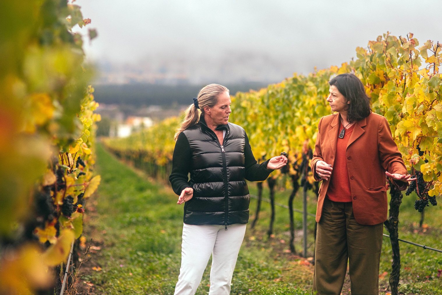 Edmond de Rothschild Group chief executive Baroness Ariane de Rothschild (left) and Akarua...