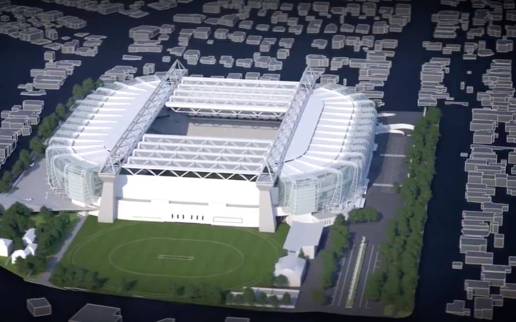 The planned retractable roof for Eden Park. Photo: Supplied