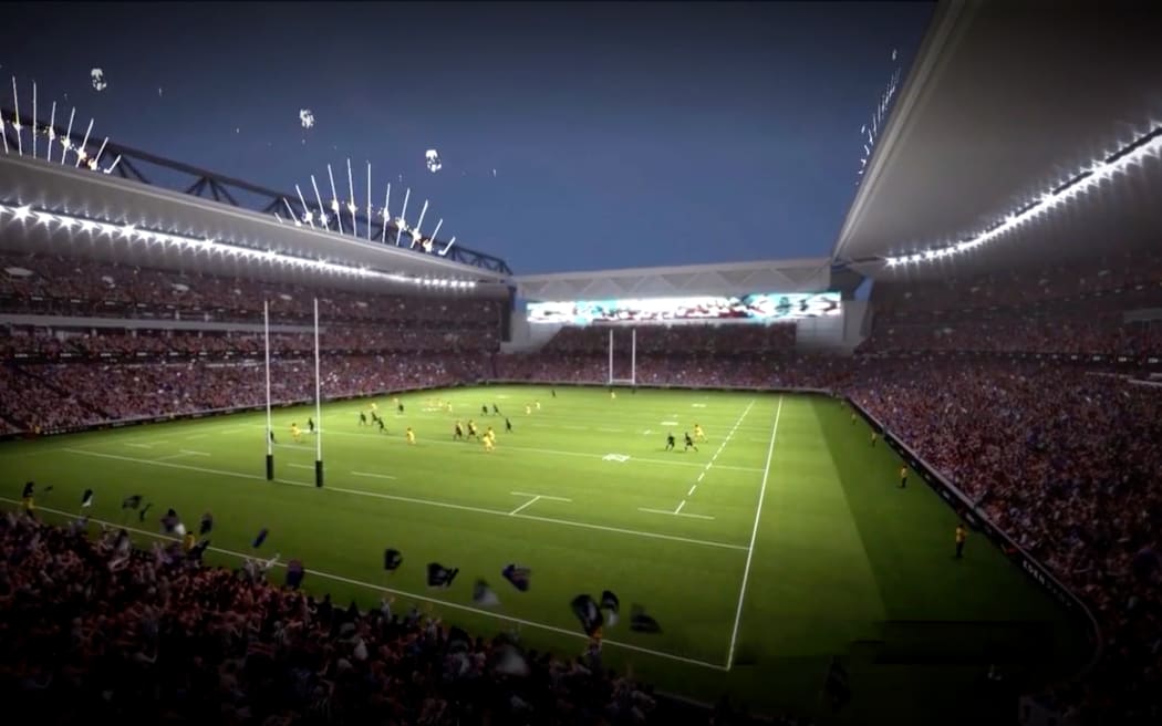 The plan for Eden Park includes a new stand and a retractable roof. Photo: Supplied