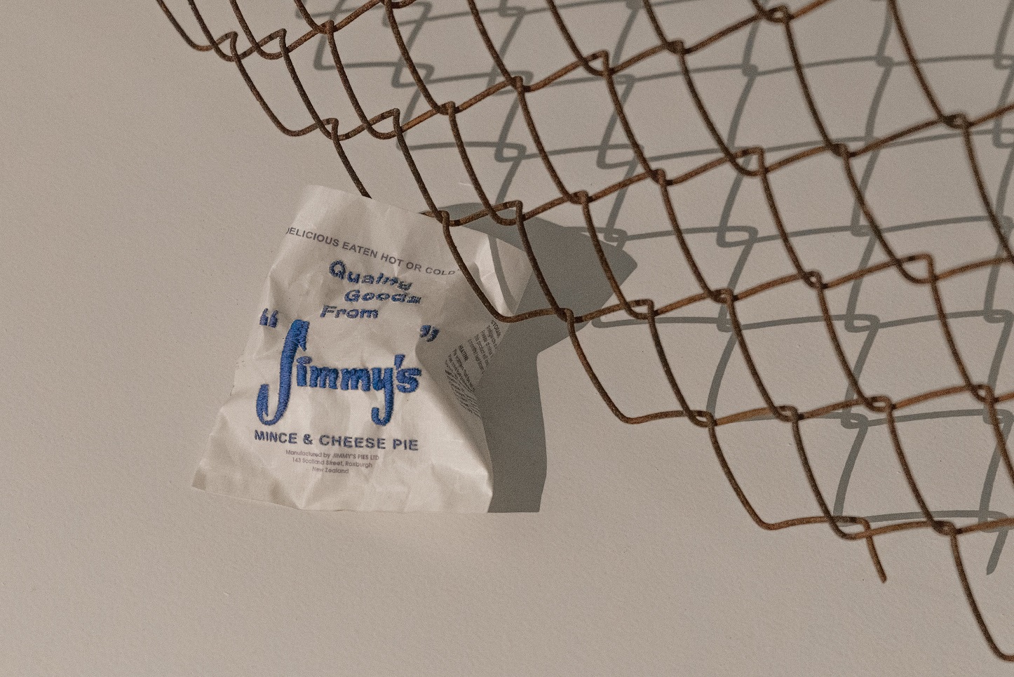 Hutchinson’s Jimmy’s Pie wrapper, which is in The Dowse Art Museum’s collection. Photo: supplied
