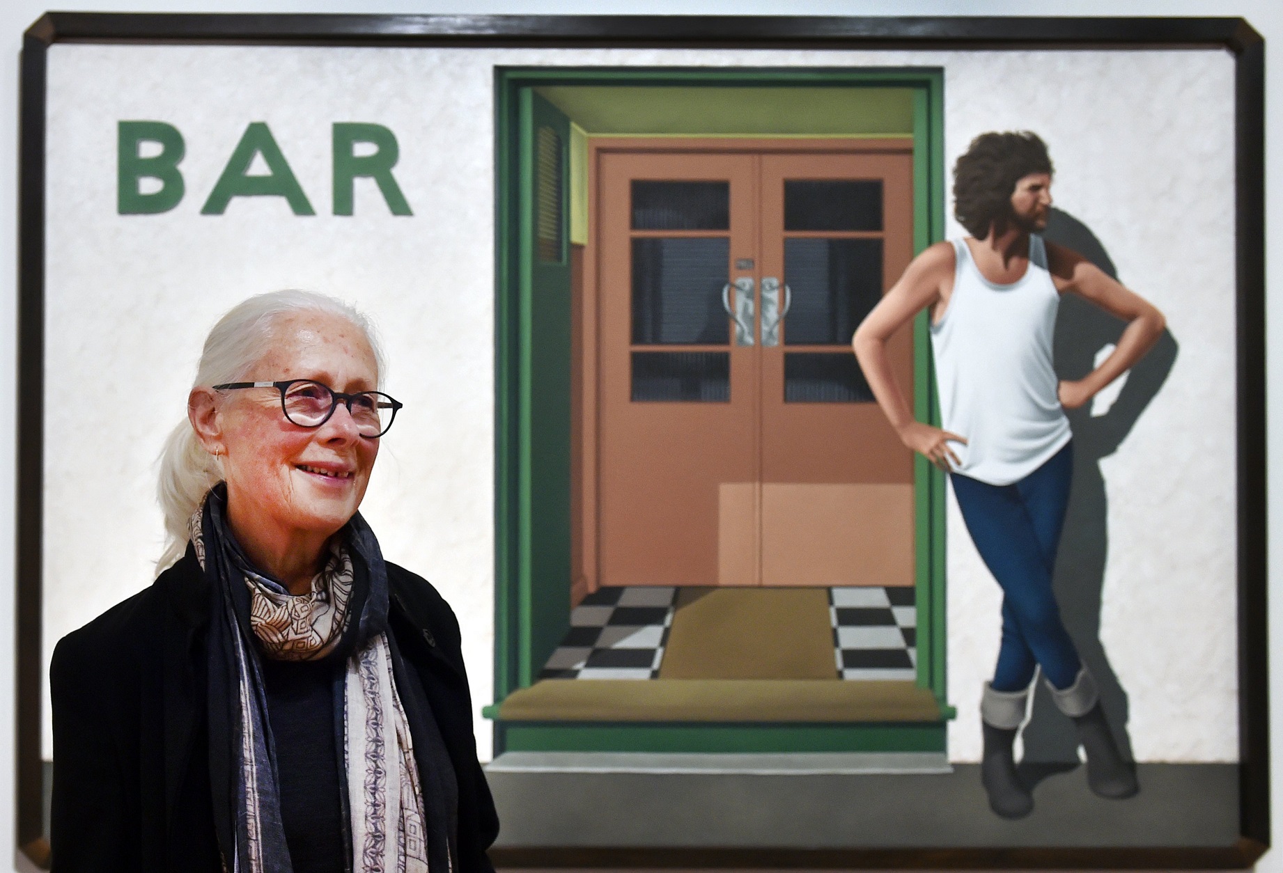 Dame Robin White reminisces about her time in Dunedin in front of her famous Sam Hunt at the...