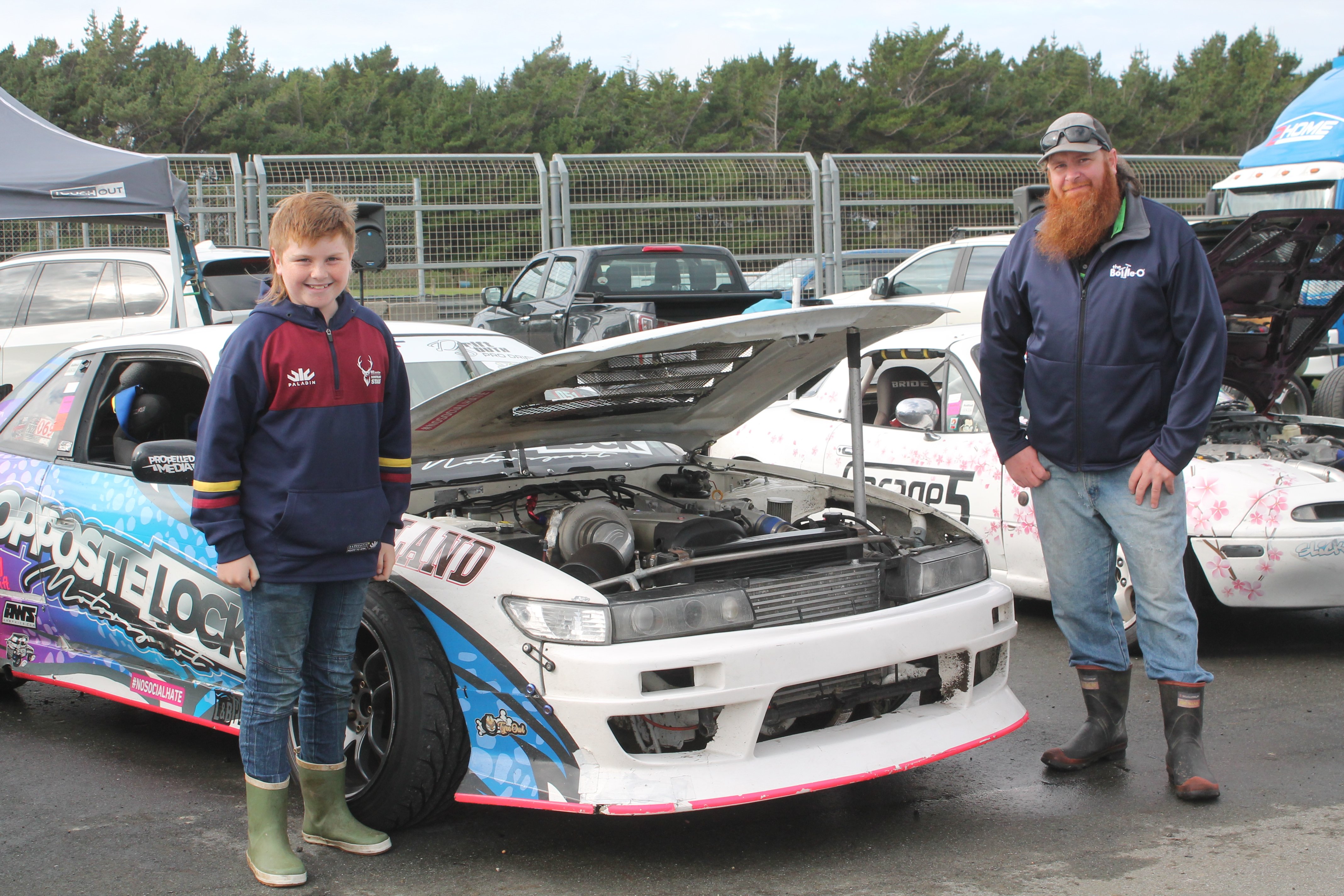Jack Stevenson and his father Ben, of Winton, share their passion for cars at HPTO Show & Shine...