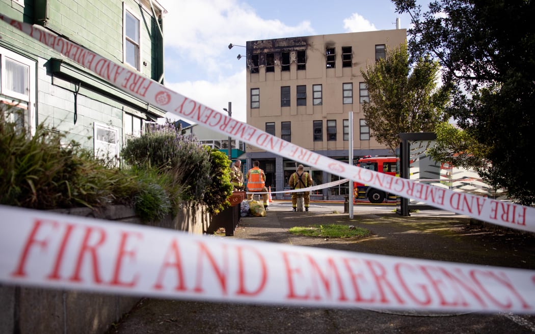 Loafers Lodge caught fire early on May 16. Photo: RNZ