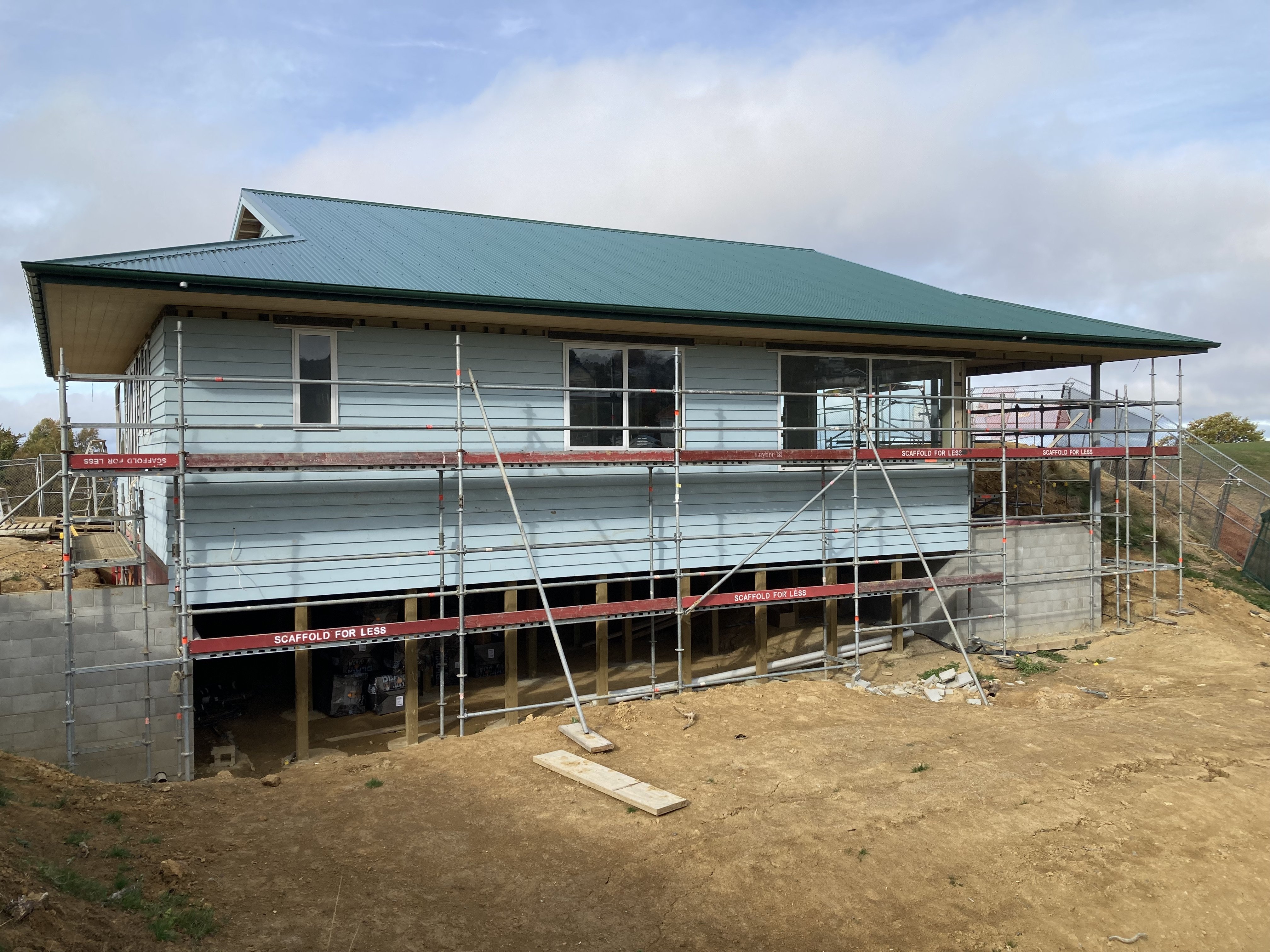 Work on the Belleknowes Golf Club clubhouse is progressing. PHOTO: WARREN JOWETT