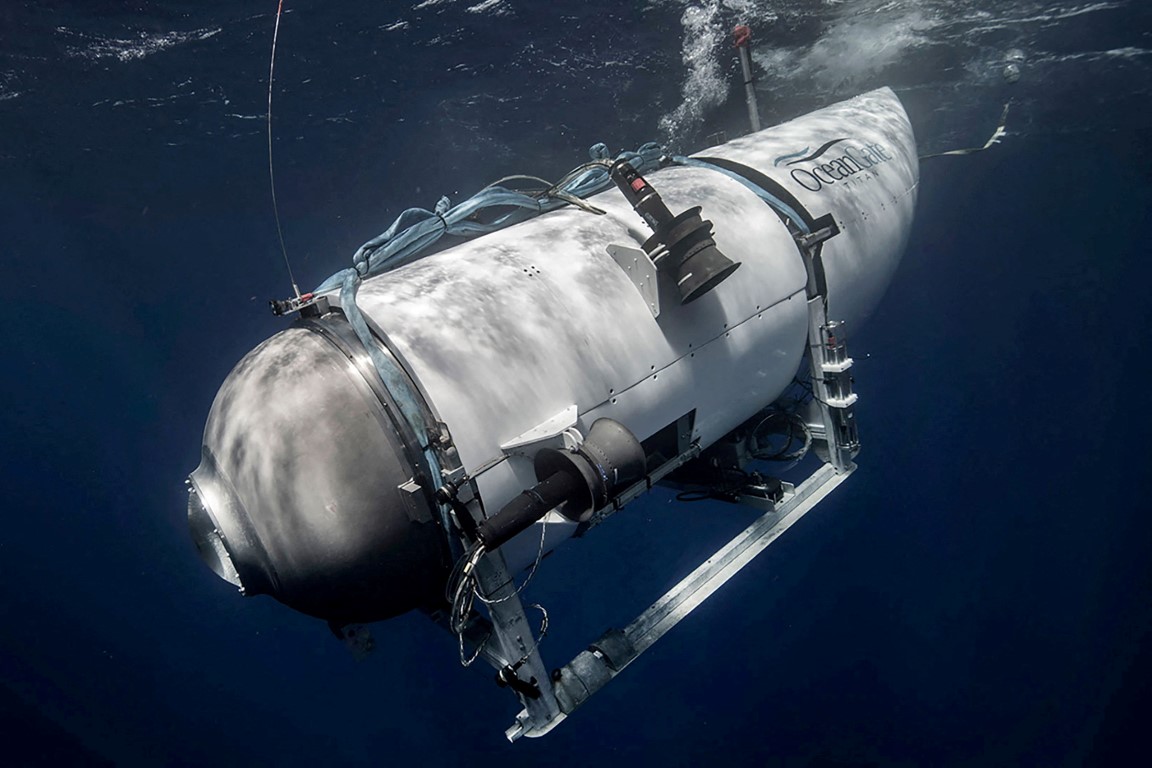 The Titan submersible, debris from which is believed to have been found on the ocean floor near...