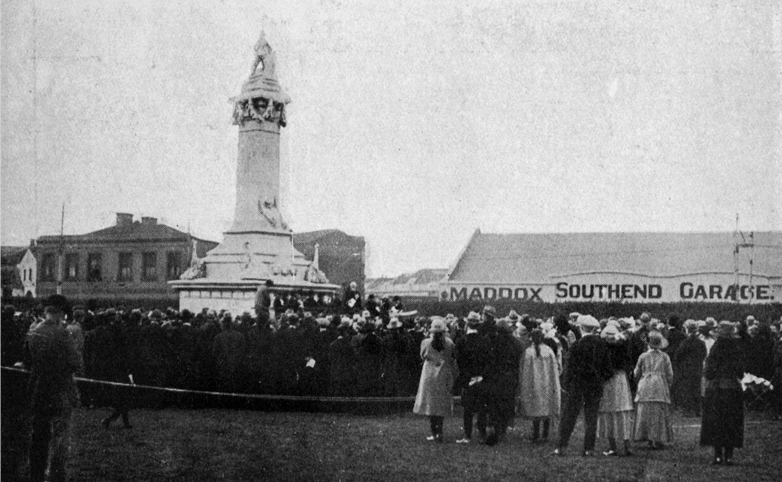 Service at the Oval, Dunedin to mark the anniversary of the end of the Boer War. — Otago Witness,...