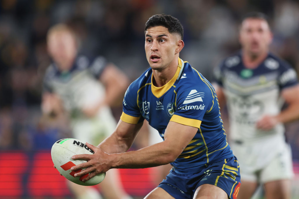 Dylan Brown in action for Parramatta against the North Queensland Cowboys in Sydney last month. Photo: Getty Images