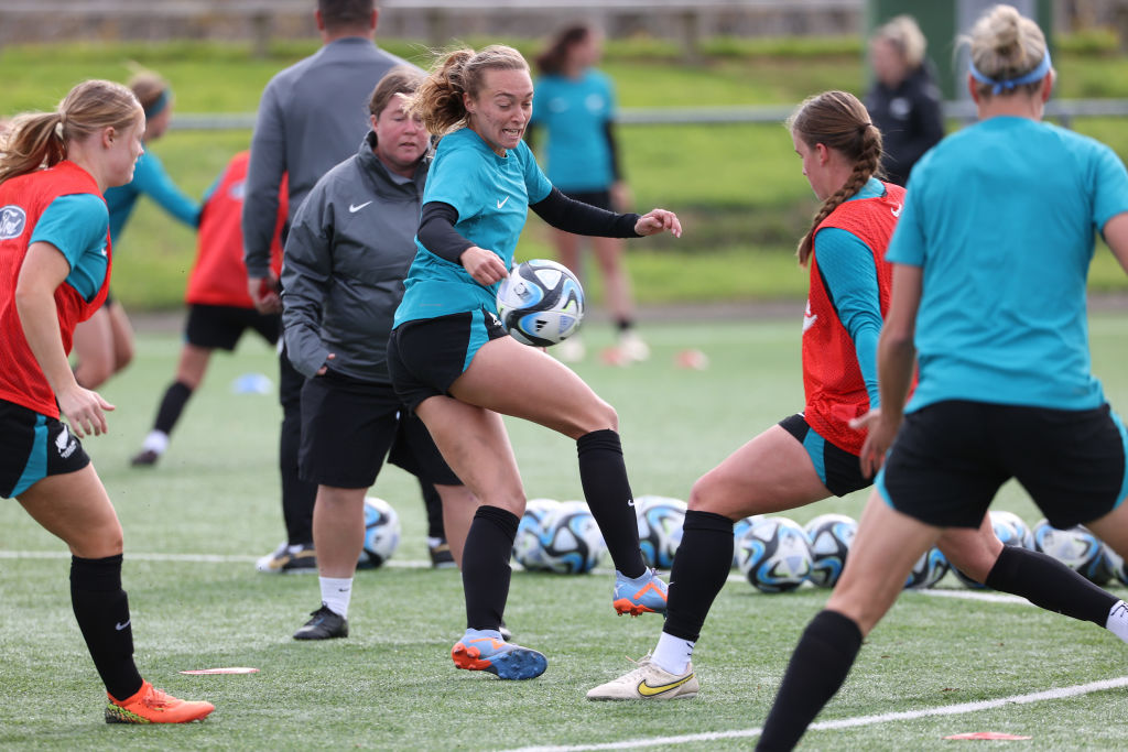 Players at a recent Football Ferns training session at North Harbour Stadium in Auckland. Photo: Getty Images Players at a recent Football Ferns training session at North Harbour Stadium in Auckland. Photo: Getty Images