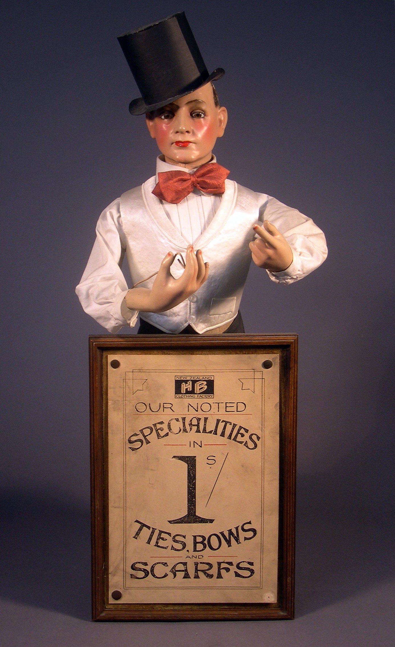 The Hallenstein Brothers automaton. Photo: Toitū Otago Settlers Museum