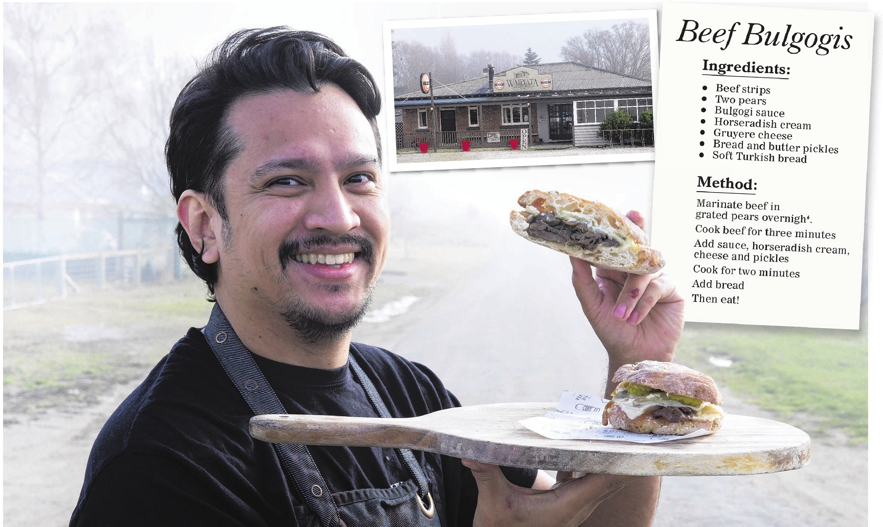 Waipiata Country Hotel chef David Aracama has created an award-winning toasted sandwich in...