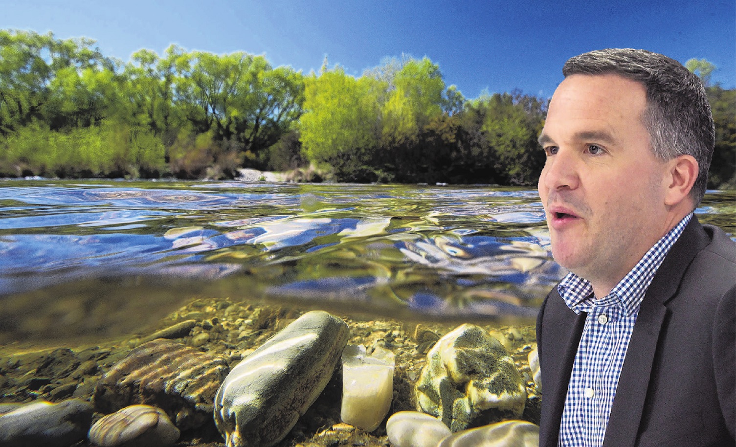 Otago Regional Council chief executive Richard Saunders against a backdrop of the Manuherikia...