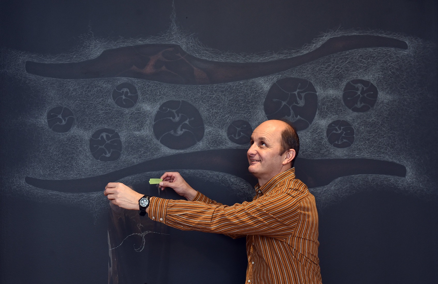 Dr Gerard O’Regan gives Kua hoki mai ngā Karae an archaeological recording in a similar style to...