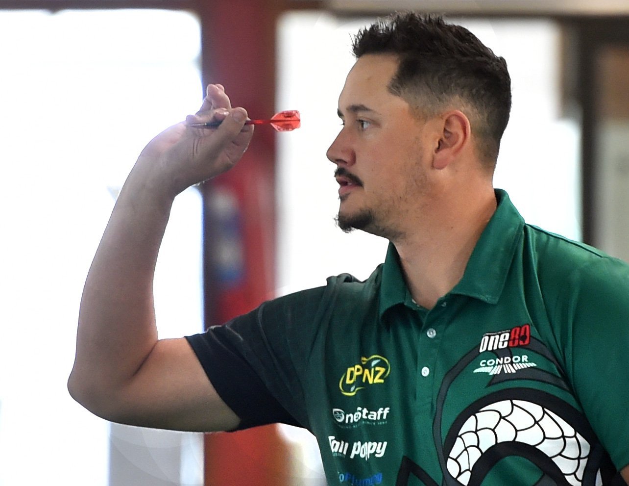 Ben Robb, of Auckland, is the top ranked player heading into rounds nine and 10 of the Dart...