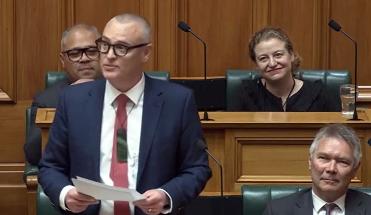 David Clark, Labour MP for Dunedin, giving his valedictory speech in Parliament yesterday. PHOTO:...