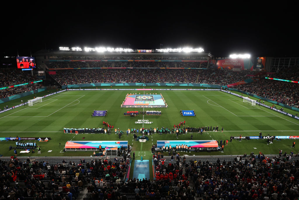 A record crowd of 42,958 attended the USA match against Portugal at Eden Park last night. Photo:...