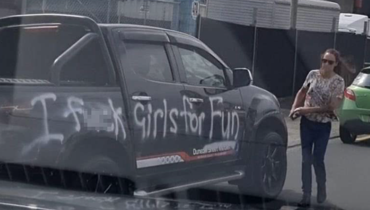 Jennifer Scott was caught on video leaving the explicit messages. Photo: supplied