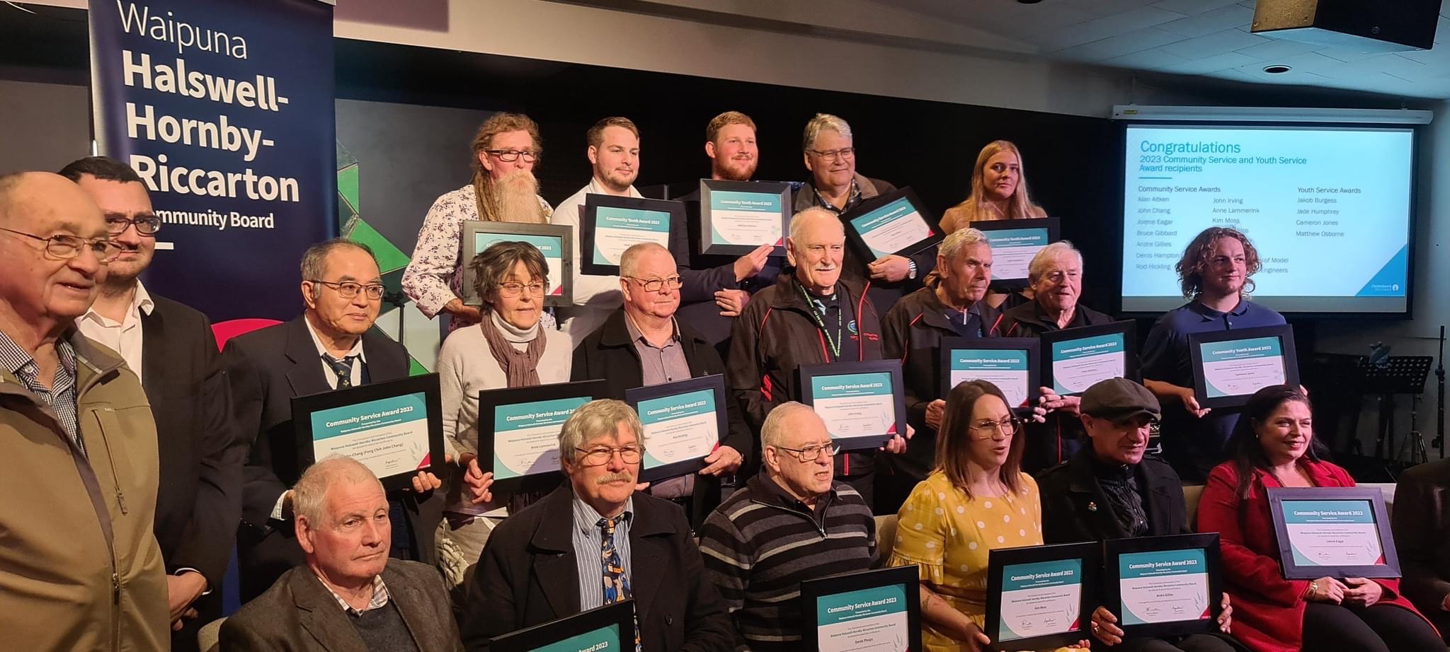 Recipients of the community service awards. Photo: Supplied