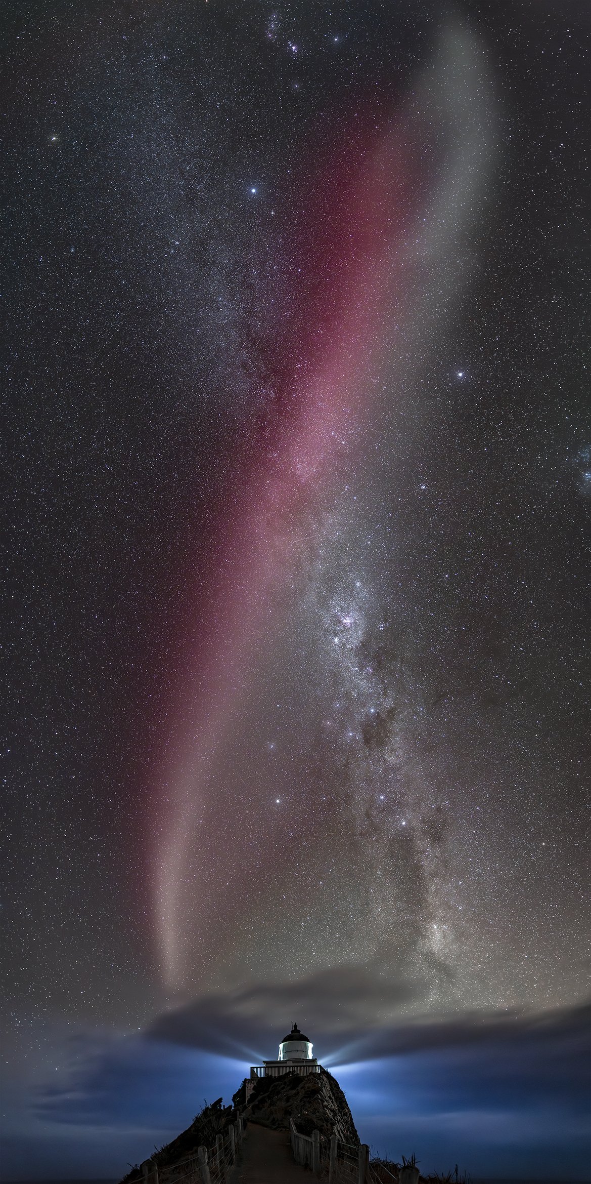This image of an aurora-like light over Nugget Point Lighthouse won the astro-landscape division...