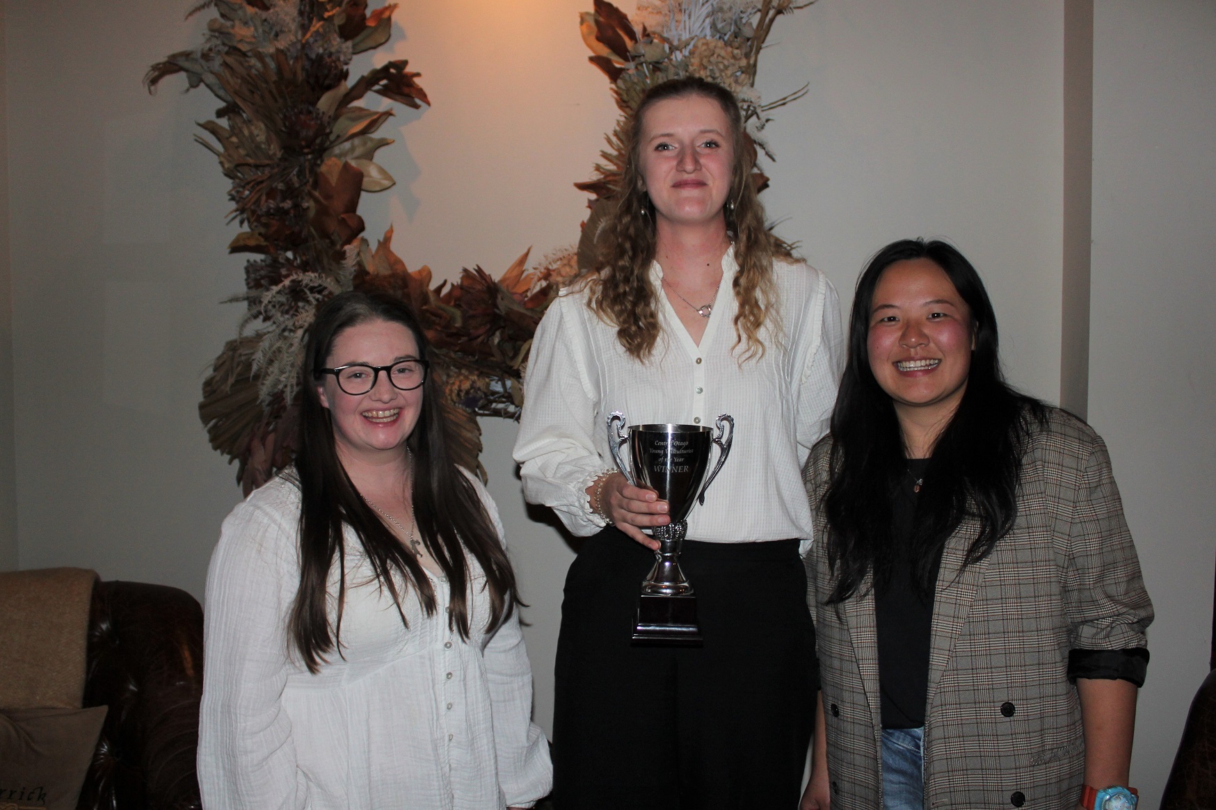 Central Otago Young Viticulturist of the Year winner Nina Downer (from left) with second place...