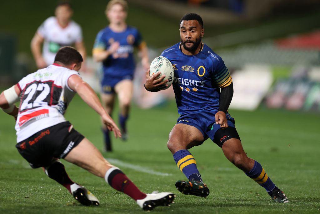 Jona Nareki on the way to scoring a late try for Otago. Photo: Getty Images 